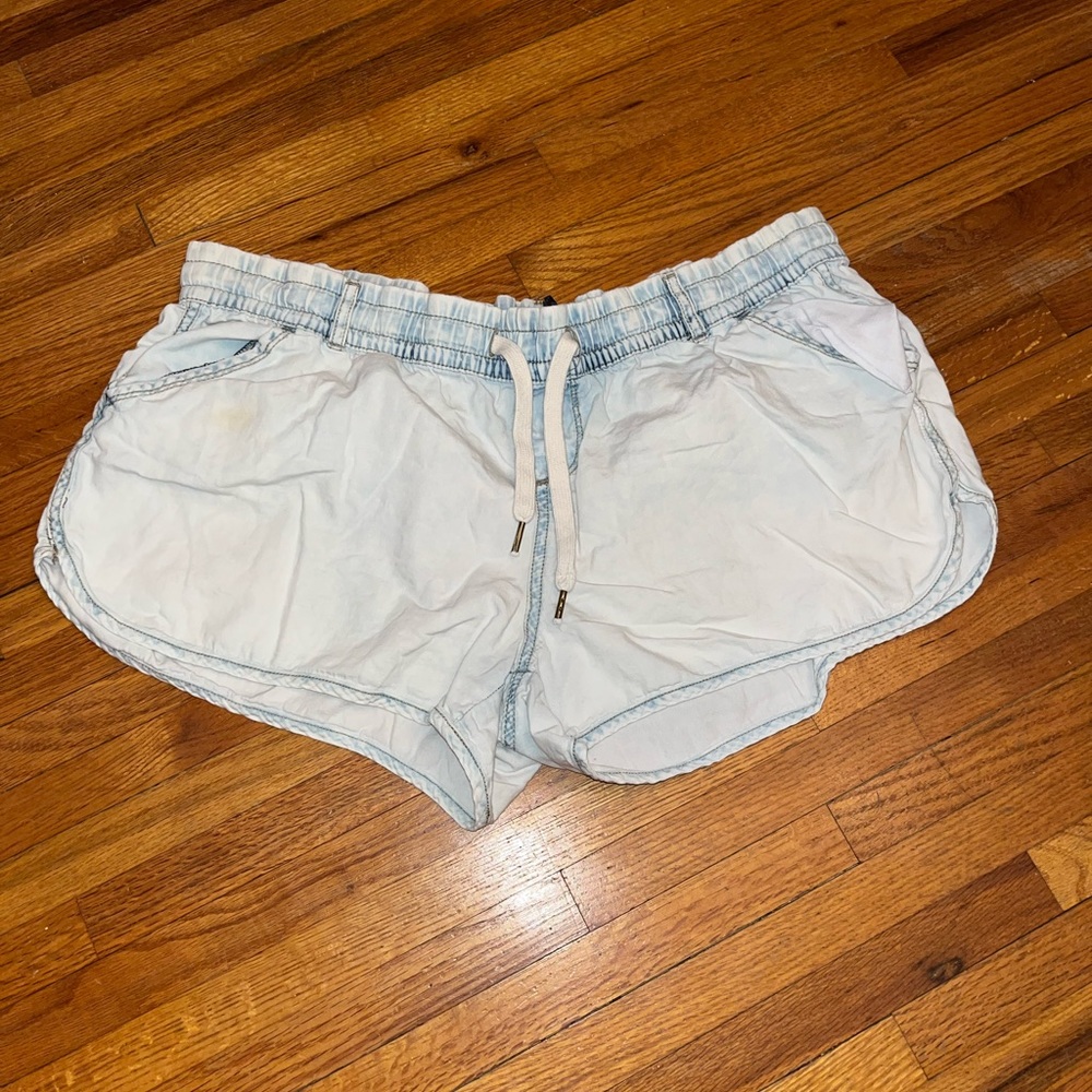 Fake denim shorts